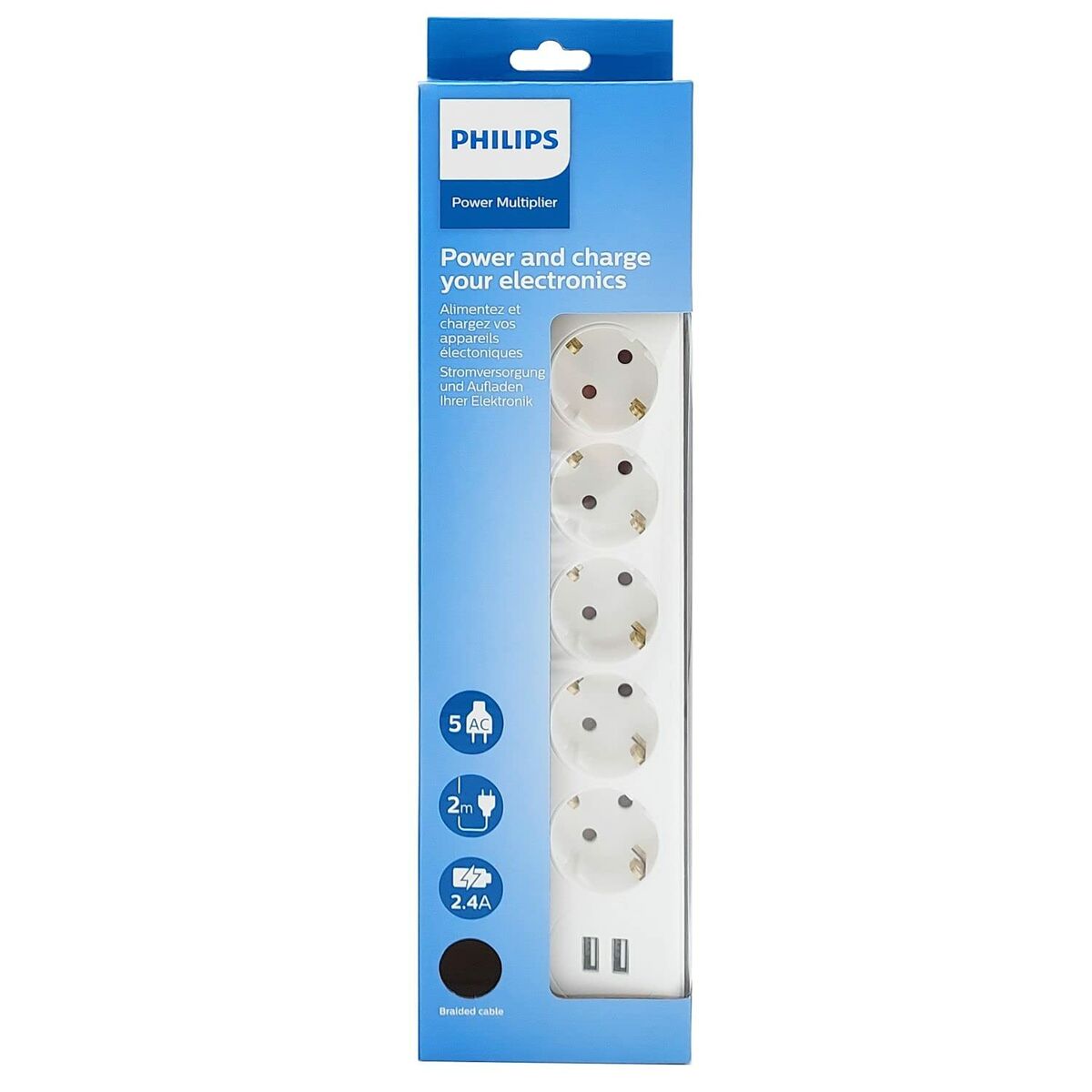 Produžni Kabel s 5 Utičnica Philips